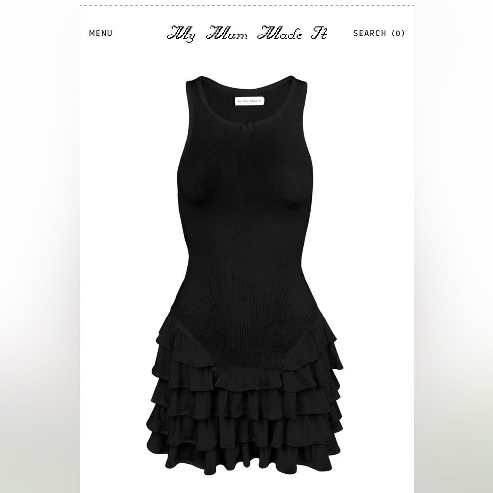 My mum made it frill tank dress - obsidian